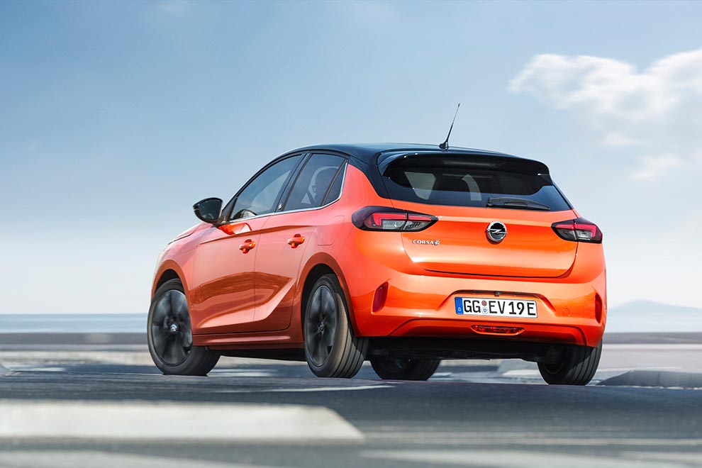 nieuwe opel corsa-e achterkant